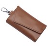 KASSAI Genuine Leather Key Case, 6 Rows Ring, Trifold, Men's,