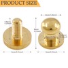 Moicstiy 15Set 6mm Round Head Button Studs Solid Brass Button