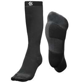 PODOKS Kompressionsstrümpfe für Herren und Damen, hoher Schaft, Kompressionsstrümpfe, Sport, Muskelregeneration (DE/NL/SE/PL, Alphanumerisch, L, Regular, Tall, Schwarz)