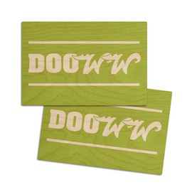 Wildwood, New Jersey, Doo WW, Simply Said, Lime Green (4x6 Birch Wood Postcards, 2-Pack Stationary, Rustic Home Wall Decor)