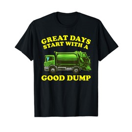 Funny Garbage Truck Design Kids Men Women Dump Trash Trucks T-Shirt