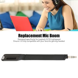 Cerlingwee Replacement Microphone, Professional Microphone with Clear Noise Reduction, Removable Microphone, Replacement Suitable for G733 Wireless Headset, Black