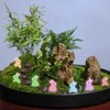 Yomwig 50Pcs Easter Luminous Mini Resin Bunnies, Tiny Rabbits Figures