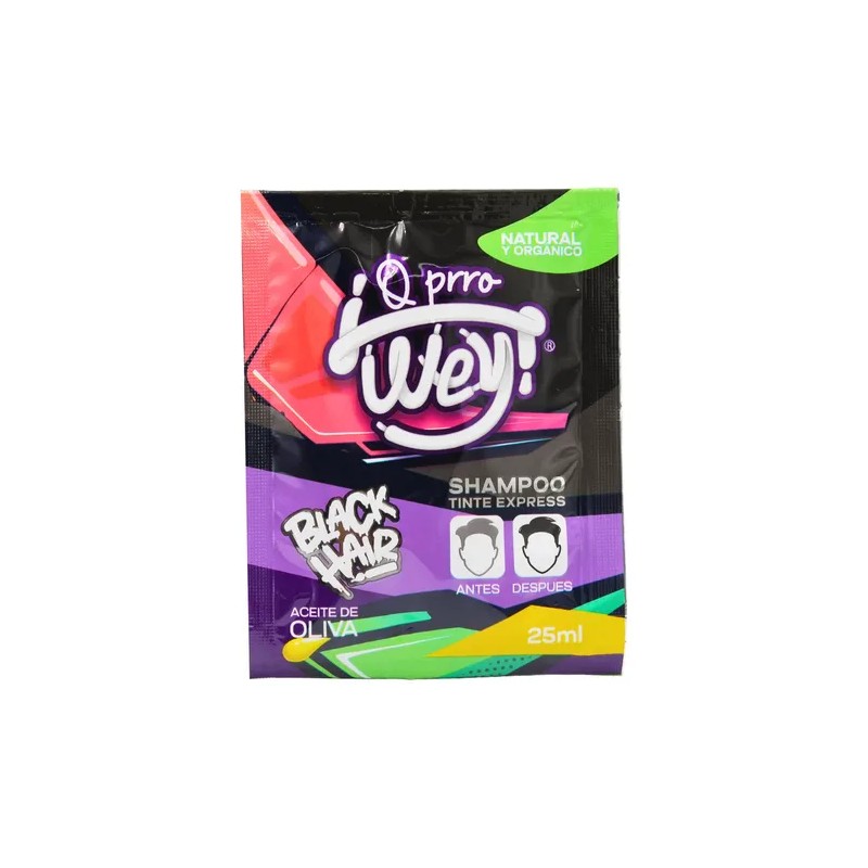 Tinte Shampoo Express Orgániconatural 10pz Cabello Negro Negro