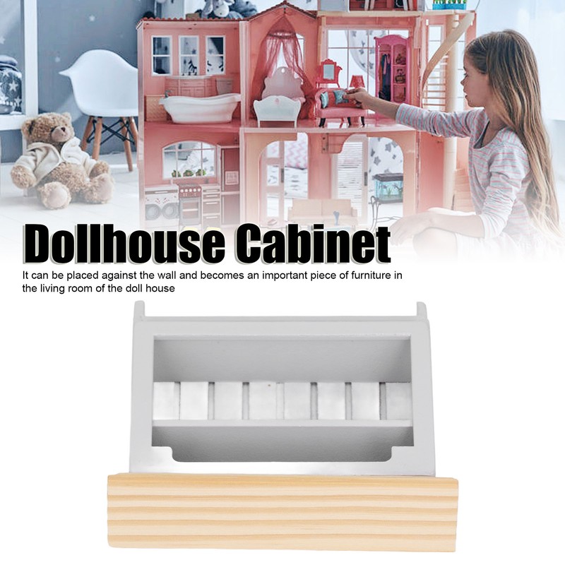 Dollhouse Cabinet Miniature Model Fine Workmanship Composite Wood Miniature Display