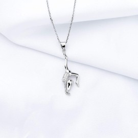 BNQL Gymnastics Necklace Gymnast Girls Gifts Gymnastics Pendant Necklace Inspirational Gymnast Team Gifts Gymnastics Jewelry with Jewelry Box (Gymnastics Necklace with Card)