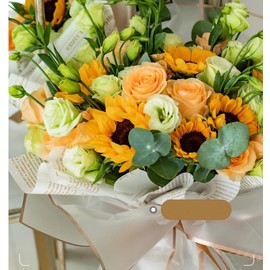 20 Sheets Fresh Flowers Wrapping Paper,Waterproof Floral Bouquet Wrapping Paper for DIY Crafts,Florist Supplies Packaging Paper for Valentine's Day,Mother's Day Gifts Packaging,23x23In (Gold Edge White)