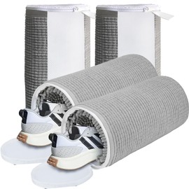 EzKamfort Ezkamfort 4PCS Shoe Washing Machine Bag,Fluffy Fibers Keep 360 Wrap-Around Cleaning,Trainer Washing Machine Bag,Shoe Laundry Bag With Durable Hidden Zipper Reusable Shoe Cleaning Bag For Sneaker