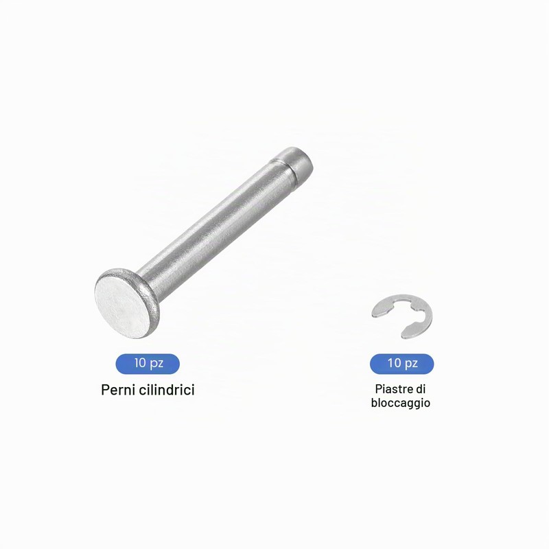 QUARKZMAN 10Set M3x20mm Perno Posizionamento Cilindrico Elastico Albero Acciaio Inossidabile