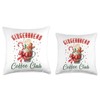 Christmas Farm Fresh Gingerbread Latte Coffee Club Winter Throw Pillow