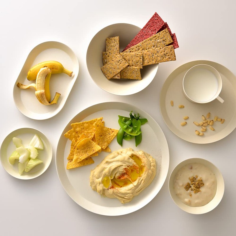 ideaco Medium Plate, Sand White Plate 7.1 inches (18 cm)