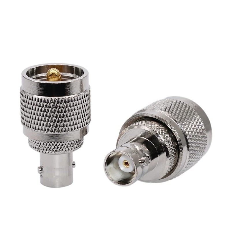 Fasizi BNC to UHF Adapter RF Male Short BNC Female