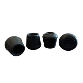 Shepherd Hardware 9129 1-1/8-Inch Inside Diameter Rubber Leg Tips, 4-Pack, Black