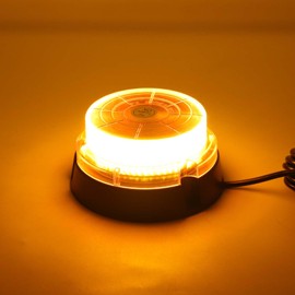 MIRUNNY Led Beacon Lights 12V-24V Amber Strobe Warning Light, 48 LED Rooftop Safety Flashing Emergency Lights with Magnetic for Cars Trucks Vehicle (400B)