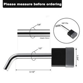 CZC AUTO Tornillo de bloqueo de enganche de remolque de 1/2 pulgadas, adaptador de 5/8 pulgadas, estilo de candado, cerradura de receptor de cabeza giratoria para receptor de 1-1/4 o 2 pulgadas para remolque, camión, barco, caravana