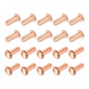 sourcing map 100 Pcs 13/64" x 15/32" Round Head Copper