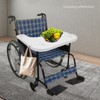 Wheelchair Table Board,Wheelchair Table,Wheelchair Lap Tray Rollstuhl-Tis with 4 Hooks,Adhesive