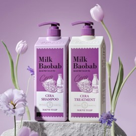 Milk Baobab Fragrant Cera Shampoo + Treatment Mauve Tulip BNS / 밀크바오밥 향좋은 세라 샴푸 + 트리트먼트 모브튤립 BNS