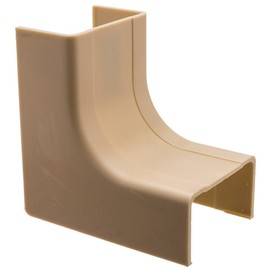 Cord Cover Cable Raceway, 1.75 inch Surface Mount Cable Raceway Inside Corner/Base On-Wall Cord Concealer, Cord Organizer/Wire Hider and Protector, Ivory, Cablewholesale