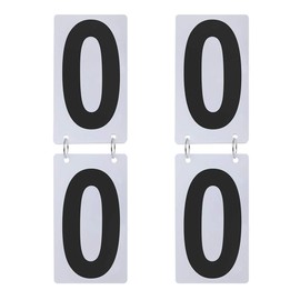 TOPTIE 2 Sets Tennis Score Keeper Visible 0-9 Double Sides Flip Scoreboard Numbers-Black-2.5 x 5 Inch