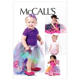 McCall Patterns M6636 Toddlers' Skirts and Shorts Sewing Template, Size CAA (1/2-1-2-3-4)