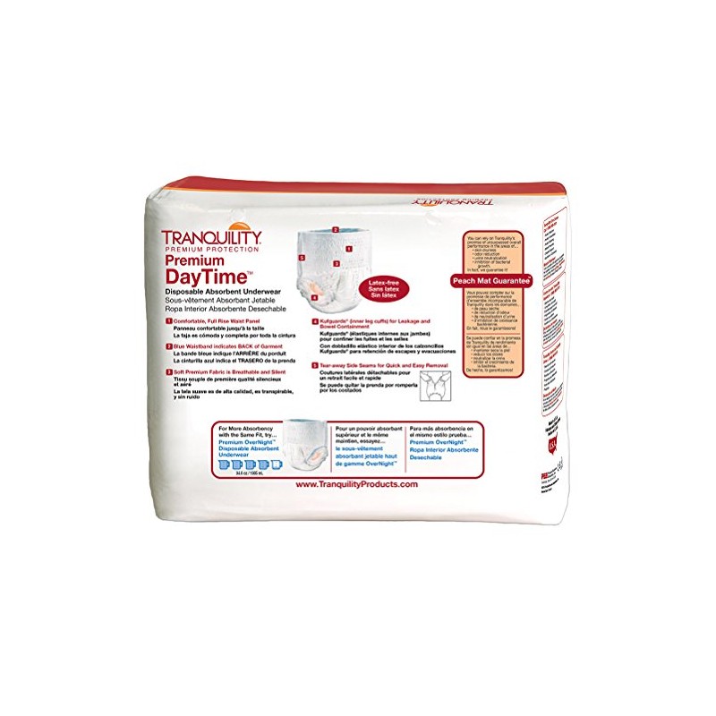 Tranquility Premium Daytime Disposable Absorbent Underwear (DAU) - LG -