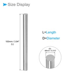 CoCud Round Steel Bar 8mm Diameter 100mm Length High Speed Steel Bar Stock Craft DIY Tools Drill Lathe Booring Machine 2pcs