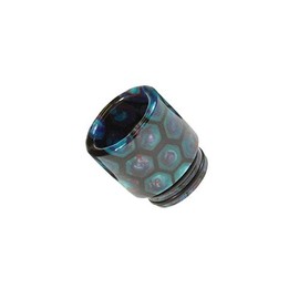 Armerah Honeycomb 810 Drip Tip eCig Mouthpiece Short/Wide Epoxy Resin Single Blue-Black