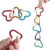 12 Pcs Heart Shaped Carabiner Aluminium Alloy Cute Clip Snap