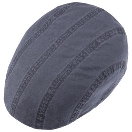 Stetson Madison Delave Flat Cap ivy hat cotton (XL (60-61 cm) - blue)