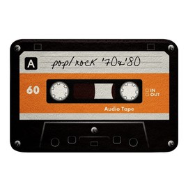 Erosebridal 80s Party Bath Rugs 16"X24",Audio Cassette Bathroom Mats Boys Girls Teens,Vintage Music Theme Bath Carpets,Retro Tape Floor Mats Music Art Style Non Slip Shower Rugs,Luxury Black