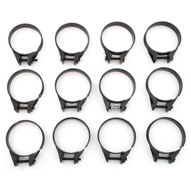 Set of 12 - Motorcycle Carburetor Clamps 42mm - 47mm - 95018-44250 - Fits Honda XL100 XR100 XR125 XR185 XR200 CM185T CM200T CB500 CB550