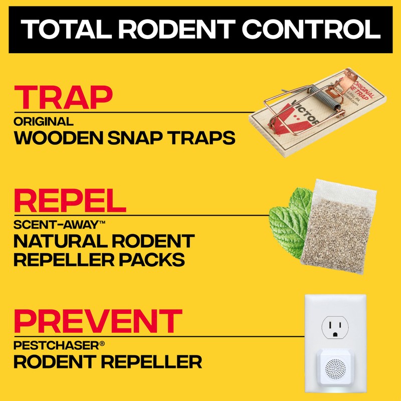 Victor Metal Pedal Sustainably Sourced FSC Wood Snap Mouse Trap