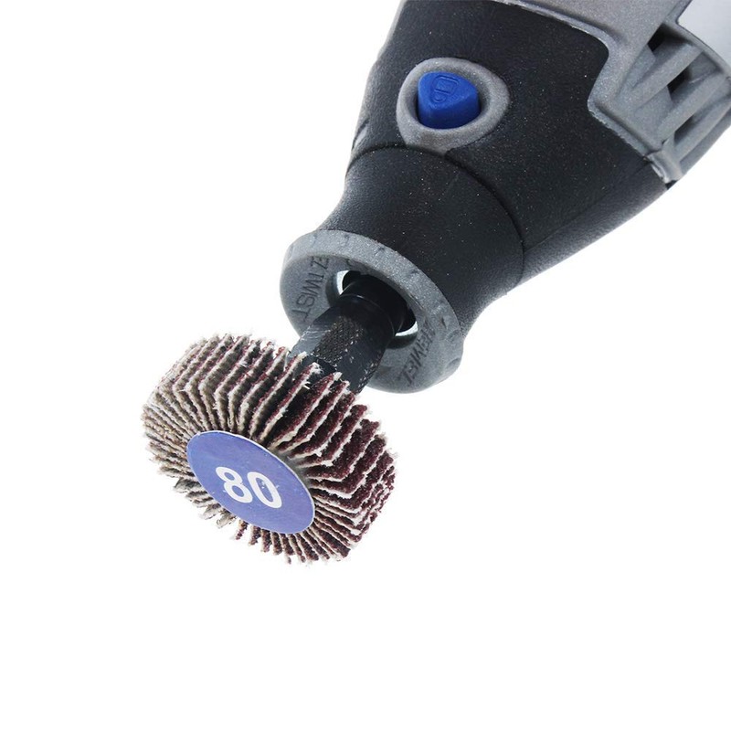 AUTOTOOLHOME 20PCS Abrasive Flap Wheel Sander 80 Grit 1/8" Shank