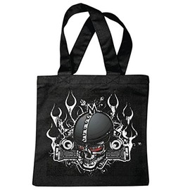 Reifen-Markt Tasche Umhängetasche ARMY SKULL BIKERSHIRT GOTHIC BIKE CLUB MC MOTORCYCLE CHOPPER CUSTOM MOTORRAD MOTORRADTREFFEN CLUB TREFFEN Einkaufstasche Schulbeutel Turnbeutel in Schwarz