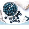 woodeni 20mm Round Navy Wooden Beads, 50pcs, Large Hole, Perfect