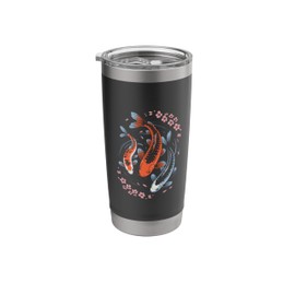 Sakura Flower Koi Fish Japanese Sakura Japanese Carp Stainless Steel Insulated Tumbler