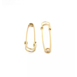 Unbranded 2 Safety Pins Very Large Kilt Pins Matte Gold Tone 60mm x 16mm x 7mm - Z946