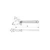Bahco 9031 R US Black X-Wide Adjustable Wrench Ergo, 8"
