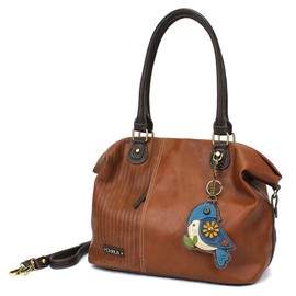 CHALA Laser Cut Crossbody Shoulder bag Tote Bag Faux Leather Brown (Bluebird)