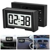 Youngfly Small Digital Clock, Mini Car Dashboard Clock Battery Operated,