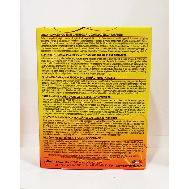 Sanotint – 4% PPD Natural Ammonia Free hair dye Brown