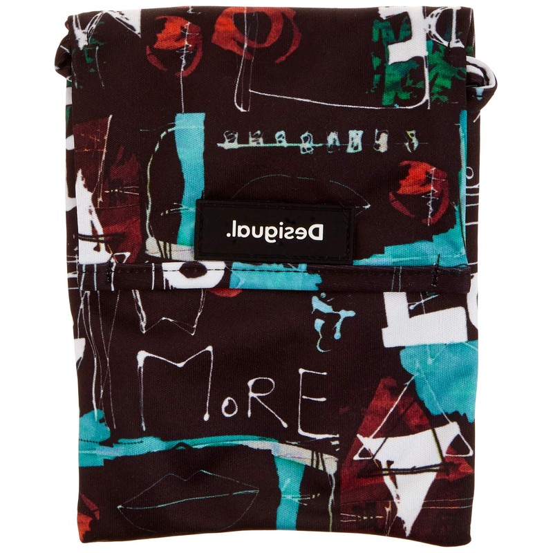 Desigual Unisex adult mask lettering. - Black