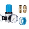 NANPU 3/8" NPT High Pressure Air Regulator with Steel-Protected Gauge,