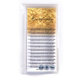 Lunamoon Russian Lashes Volume Pre-made Fans 3D 5D 6D 10D Individual Cluster Eyelash Extensions Flare Lash (0.1 D-Curl 10mm, 3D)