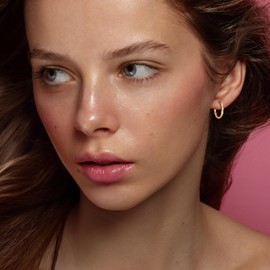 Teppdfann Gold Hoop Earrings – Classic Huggie Hoops with Twist Design, Minimalist Gold Huggie Hoop Earrings for Women, Classic Round Jewlery for Any Occasion