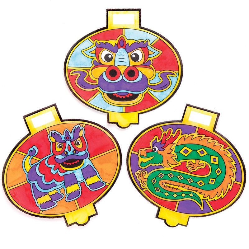 Baker Ross Chinese New Year Colour In Window Decorations, For