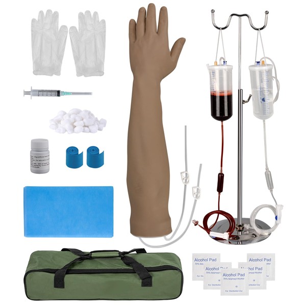 Ultrassist Ultrassist Phlebotomy Practice Arm Kit Dark Skin, IV Arm