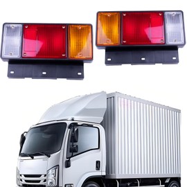 Fuleweke12V Pair Rear Light Tail Light Assembly Compatible With ISUZU 100P NKR NHR98 NKR Compatible With GMC W3500 W4500 Truck 1987-2022 Left Right Replace 8-94257419-0,8-94257420-2,213-1907