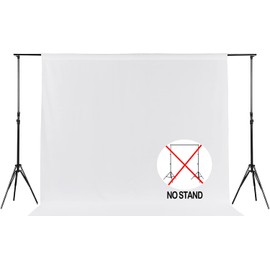 Joccun 10X10FT White Backdrop Background for Photography,Polyester Backdrop Curtain Background Screen for Photography,Photoshoot,Video Recording,Studio(10X10ft,White)